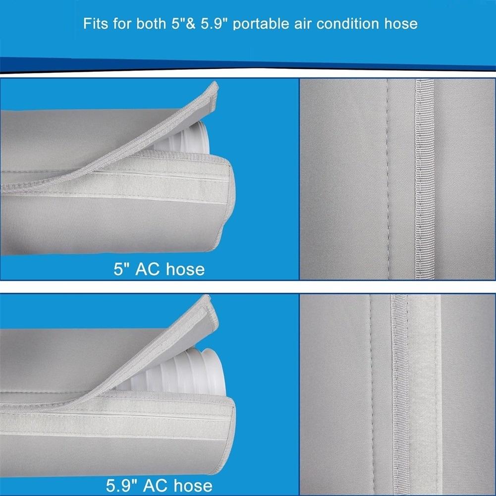Portable AC Hose Insulation Sleeve for Enhanced Cooling Performance Compatible with Most 5 and 5 9 Inch Diameter Hoses