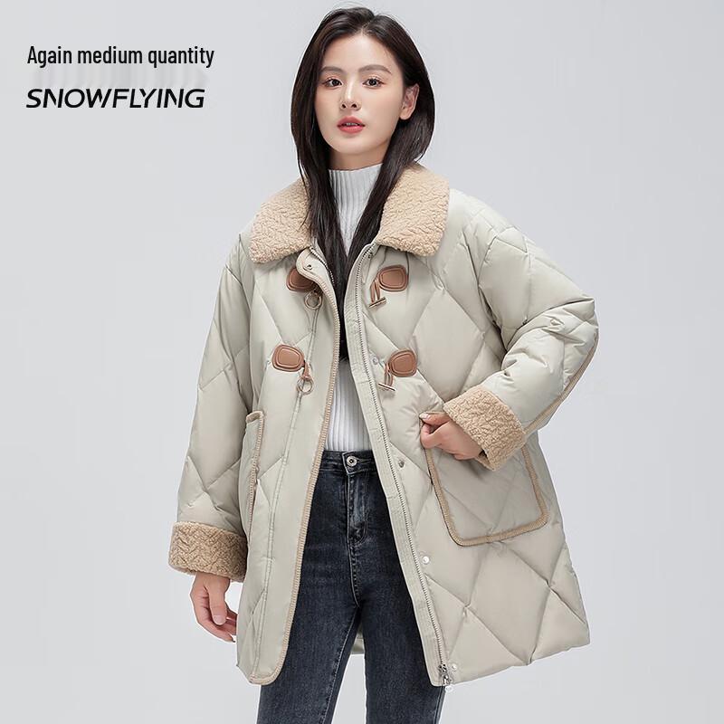 

Xue Zhong Fei Women s Fashion Turn-Down Collar Down Coat XS