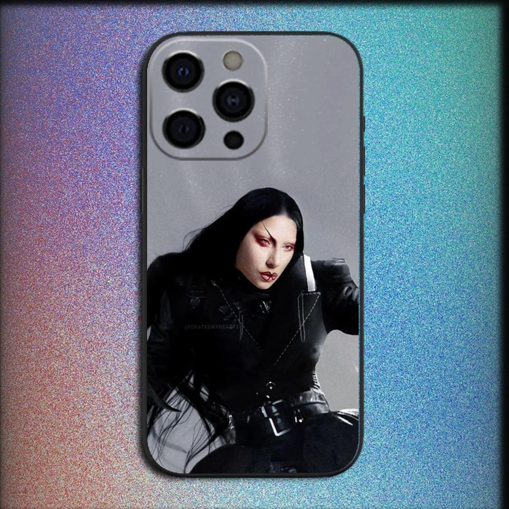 L-LADY GAGA MAYHEM Phone Case For iPhone 16,15,14,13,12,11,Pro,X,XS,Max,XR,Plus,Mini Soft Black Cover