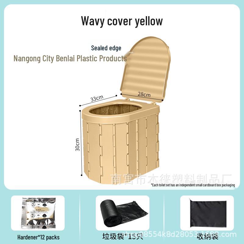 Toaletă Portabilă Pliabilă pentru Excursii în Aer Liber și cu Mașina – Ideală pentru Doamne și Adulți