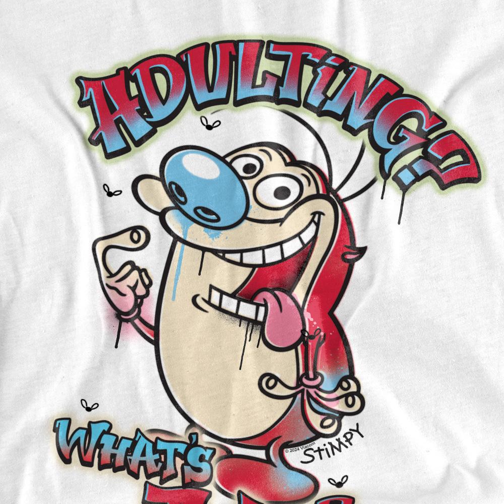 Ren & Stimpy Unisex Adult Adulting Whats That? T-Shirt