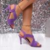 Fashion 2025 New Women Sandals Luxury High Heels Sandals Ladies Outdoor Party Wedding Shoes Women Sexy Open Toe Gladiator Shoes Women