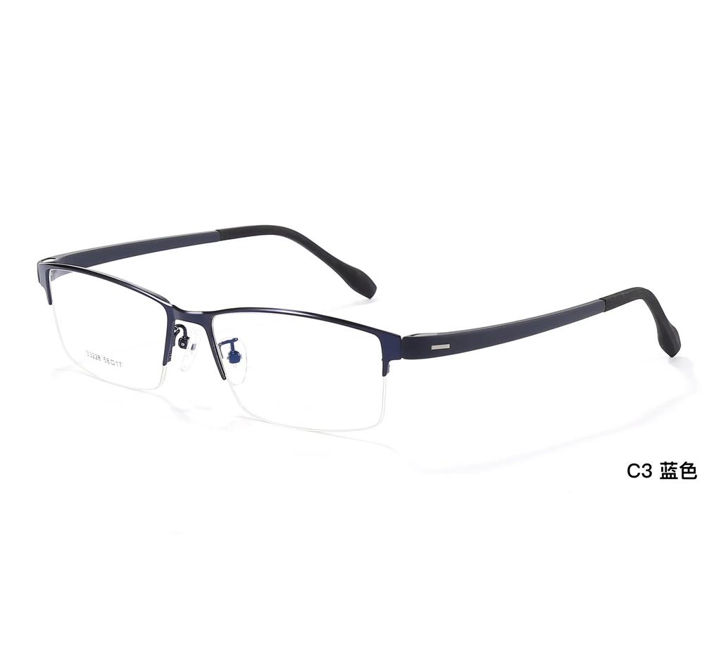 Prescription Glasses Men Half Frame Big Size 150mm Progressive Multifocal Presbyopia Glasses Prescription Glasses for Distance