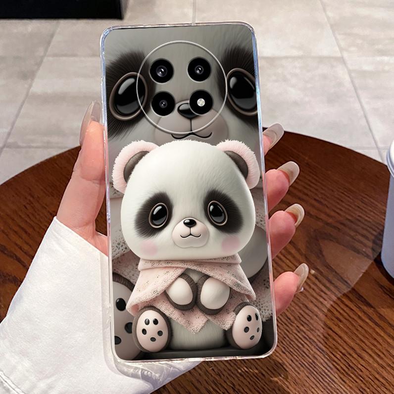 Luxury Cute Love Rabbit Clear Case For Oppo Realme 13 Plus 5g Soft Silicone Transparent Bumper Back Cover Realme13+ 13Plus Funda