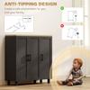 Sideboard Buffet Cabinet, Kitchen Storage Cabinet with 3 Doors and Adjustable Shelves for Living Room, Kitchen, Black