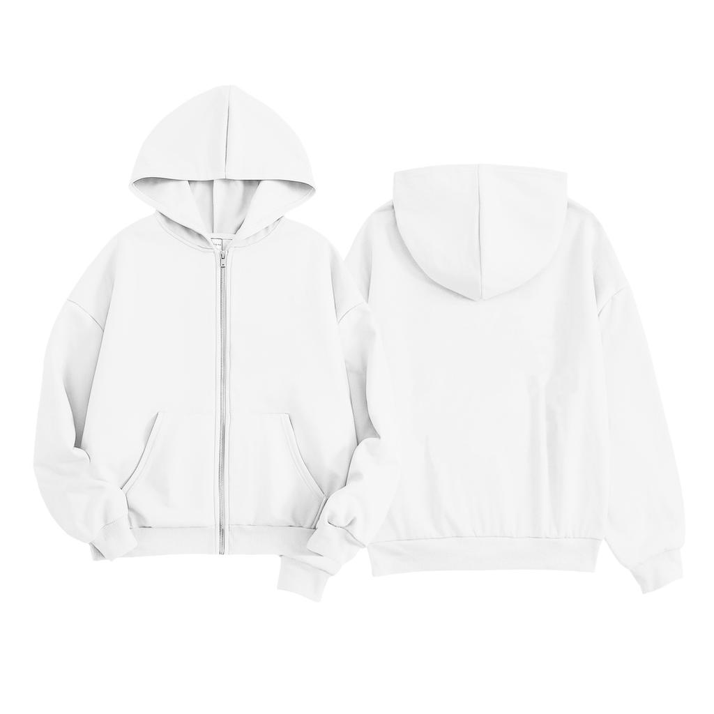 Leichter Kapuzenpullover mit Reißverschluss für Mädchen mit Taschen, Langarm, Farbe, Lässiges Oberteil für den Alltag