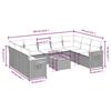VidaXL Garden Lounge Set with Cushions 10 Pcs, Patio Sofas, Patio Furniture Set, Outdoor Furniture, Grey 3227124