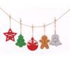Christmas Gingerbread Man Felt Pendant Christmas Tree Snowflake Christmas Decoration Non-woven Fabric Hanging Decoration