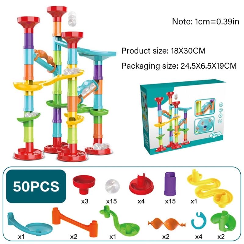 Creative Maze Race Track Toy Building Set Marble Track Puzzle Block Boy Girl Favor Children STEM Education Toy