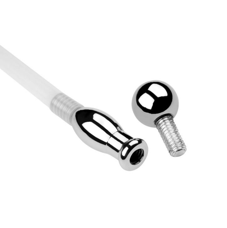 Hollow Metal Urethral Plug with Eye Pull Bead - Adult Stimulation Toy