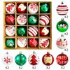 6cm Electroplated Shiny Irregular Christmas Tree Ball Set
