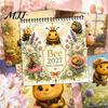 Bee Themed Desk Calendar 2027 Desktop Calendar, Spiral Binding And Thickened Professional Time Management Tool Paper Planner, Decorative Monthly