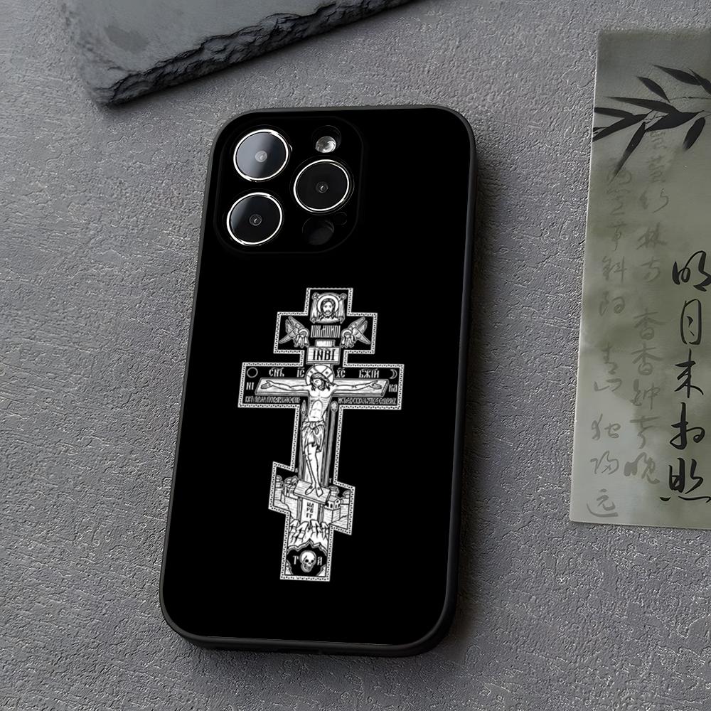 Orthodox Cross Icon Church Phone Case For Iphone 16 17 11 15 14 13ProMax 12 Pro Xs Max Mini Xr 8 6s Plus Funda Covers