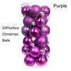 24pcs 3cm Christmas Balls Xmas Tree Ornaments Gold Red Green Christmas Hanging Ball Tree Decorations Navidad New Year Home Decor