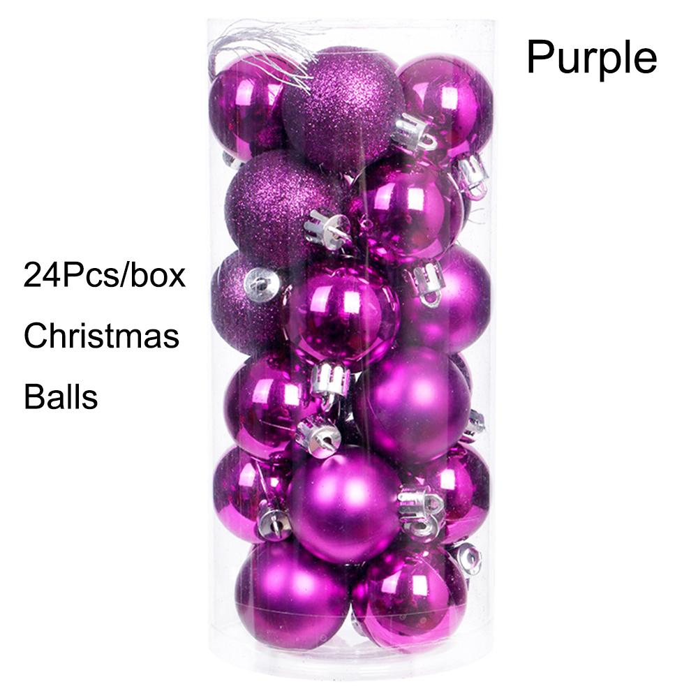 24pcs 3cm Christmas Balls Xmas Tree Ornaments Gold Red Green Christmas Hanging Ball Tree Decorations Navidad New Year Home Decor