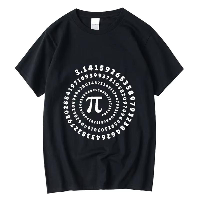 Pun 3.14 Men's High Quality Cotton Funny Pi Design Print Summer Loose O-neck Men Tshirt Short Sleeve T-shirt Male Tees Tops