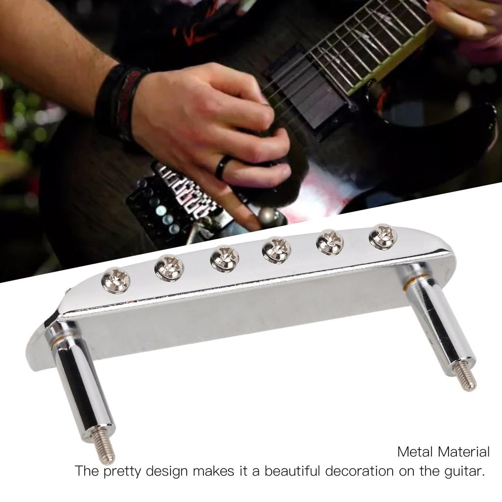 Electric Guitar Bridge 6 String Tailpiece Metal Instrument Accessory for