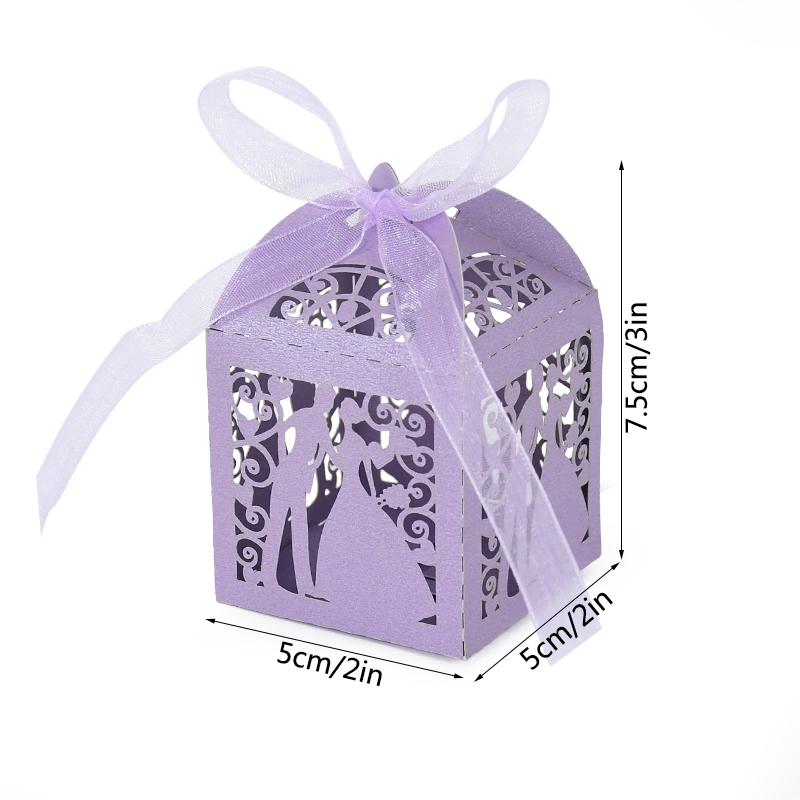 10/20Pcs Bride And Groom Candy Boxes Wedding Decoration Guest Favor Cookie Chocolate Gift Box Mariage Souvenirs Party Supplies