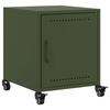 VidaXL Table de chevet vert olive 36x39x43,5 cm acier, armoire, meubles de chambre à coucher, support de téléphone, armoire 846622
