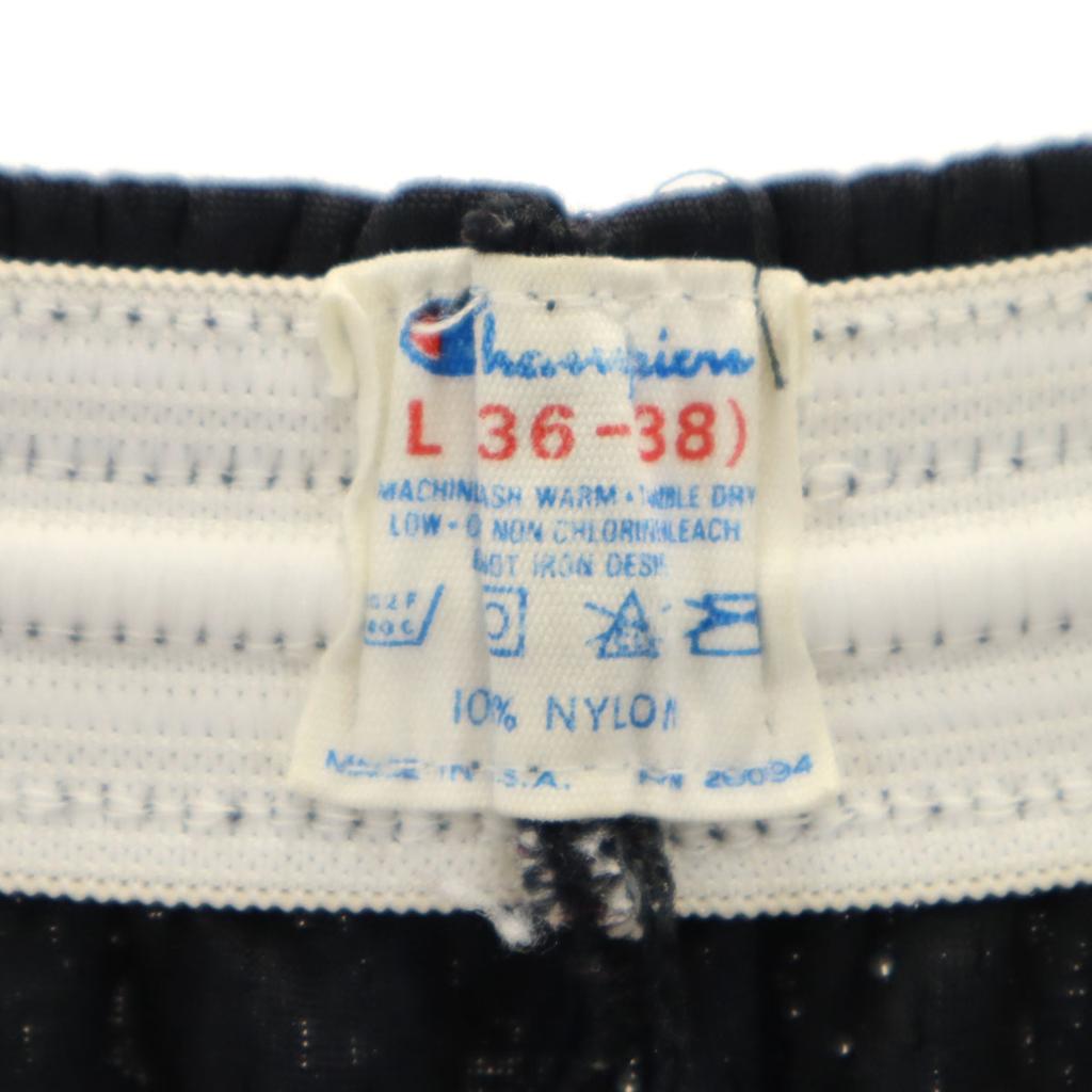 Champion 80s Vintage USA Made Tricot Tag Mesh Shorts L Black Women Used
