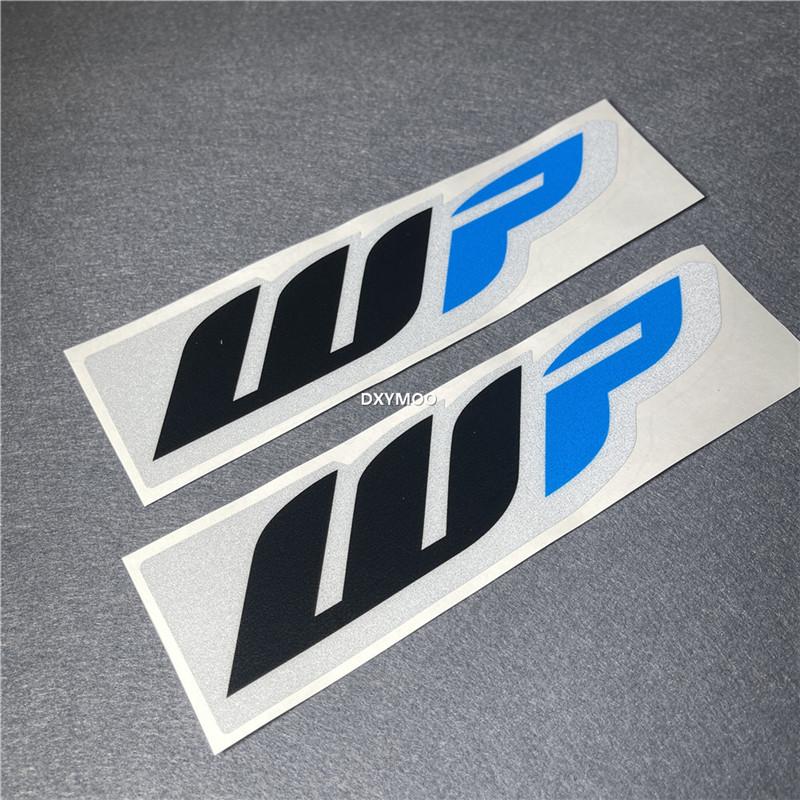 2X Styling Auto Nastro Vinilico Moto Sospensione Ammortizzatore Adesivo Decalcomania per WP 390/690/1090/1190/1290 blu