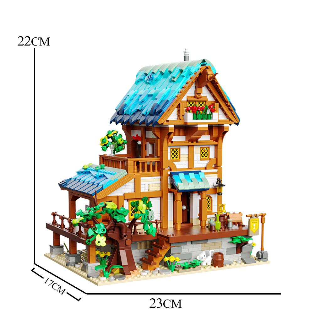 KNEW BUILT Ogromny Nowy Kamienny Zamek Łabędź Mikro Mini Klocki dla Dorosłych Ogromne Zestawy Zabawek Architektonicznych Diamond Klocki