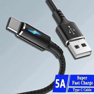 5A Data Cord USB Fast Charging Cable Durable Phone Charging Wire for Samsung/Xiaomi/Huawei/Poco