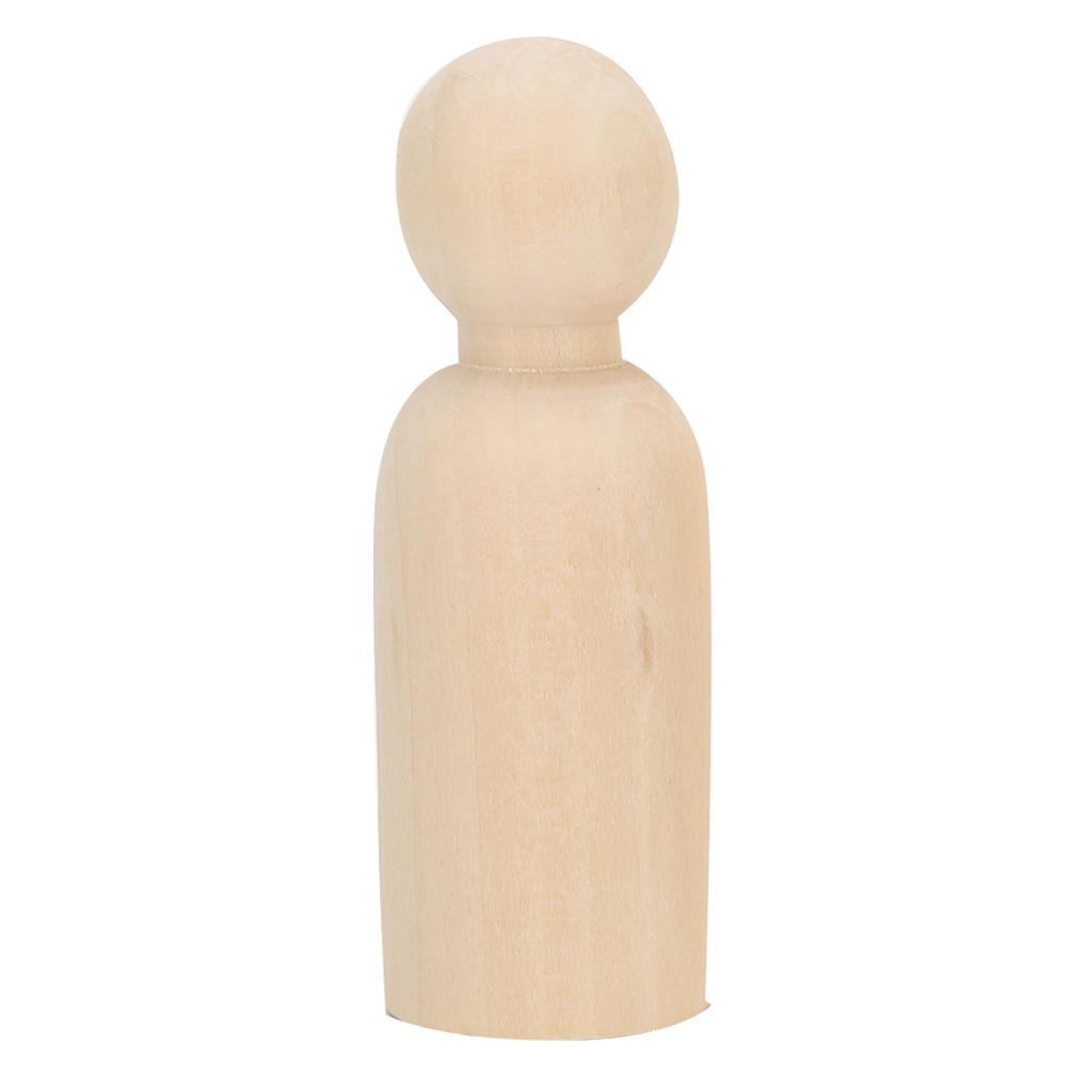 10pcs 75mm Male DIY Painting Dolls Wooden Children Painting Figure Toy Craft