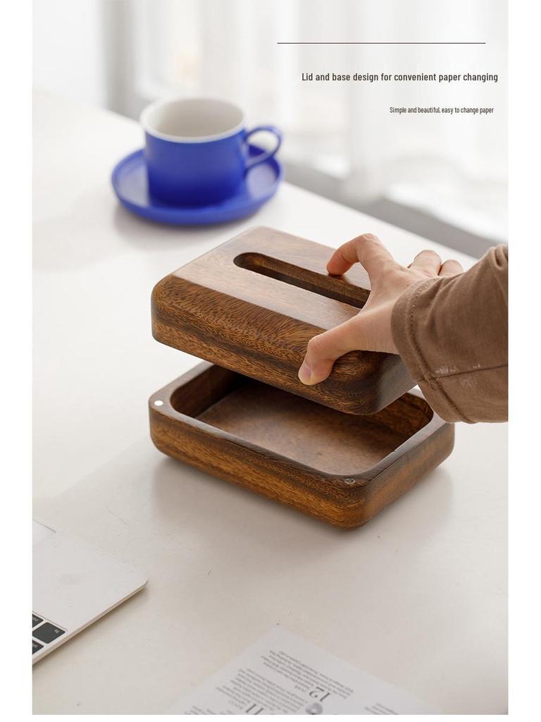 Solid Wood Tissue Box for Home, Hotel, or Office: Simple and Stylish Design
