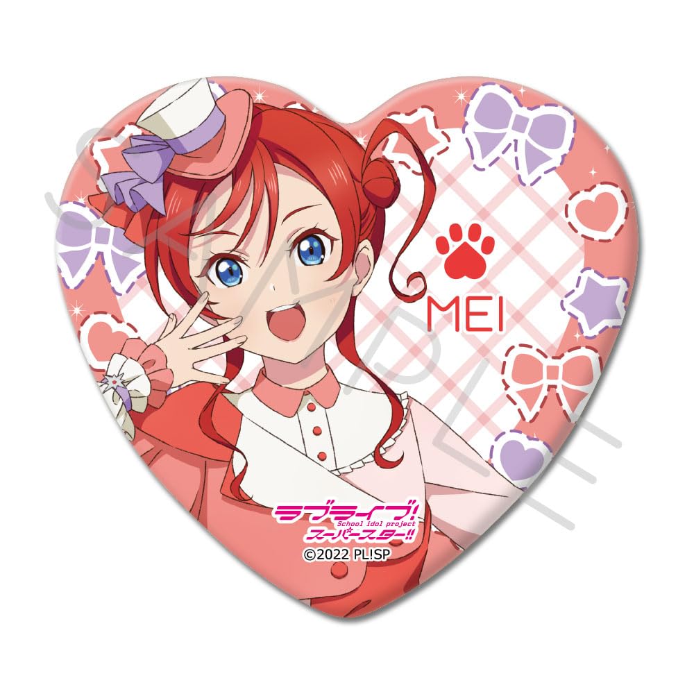 WG 3rd Edition Can Badge  Love Live! Superstar!!  [Yonejo Mei] Heart-Shaped