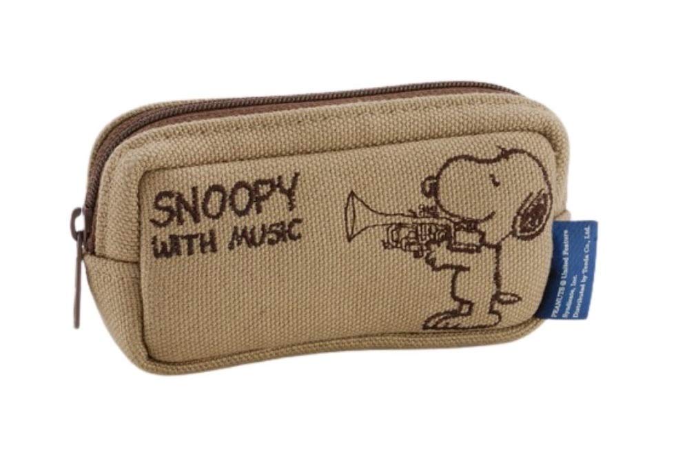 SNOOPY SMP-TPBGB Mouthpiece Pouch for Trumpet, Antibacterial and Material, Snoopy