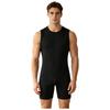 Mens Adaptive Nursing Jumpsuit Rompers Sleeveless Back Zipper Round Neck Short Bottoms Bodysuit