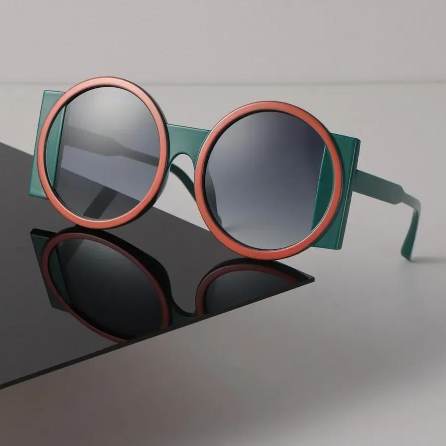 Luxury Mirror Round Sunglasses Women Men Designer Sun Glasses Retro Female Male Casual Colors