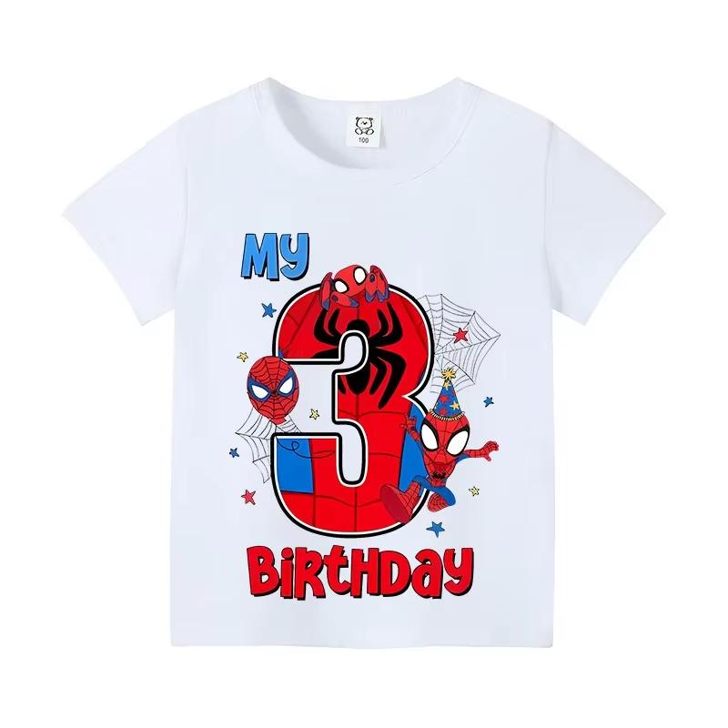 Summer Children's Digital Print T-Shirt Cartoon Cute Boys Short Sleeve Parent-Child Half Sleeve