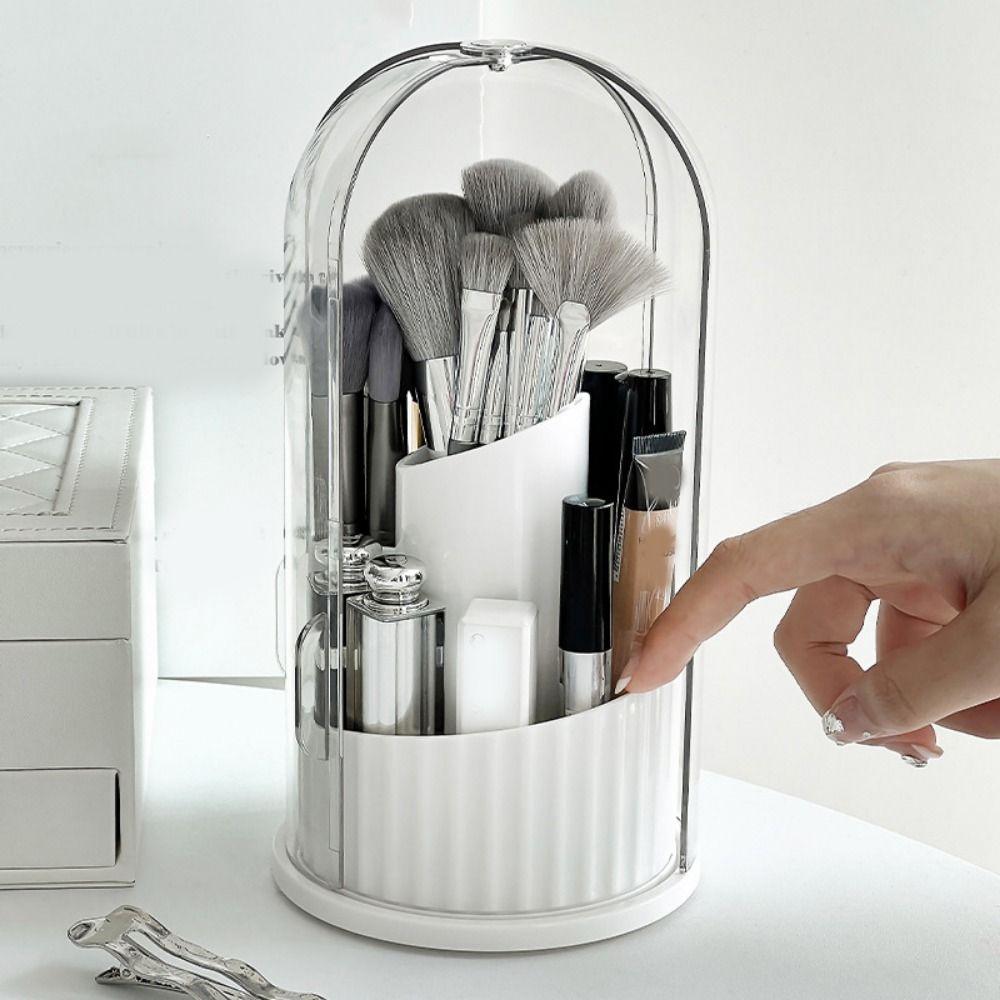 Clear Makeup Brush Storage Bucket Plastic Eye Shadow Storage Box  Bathroom