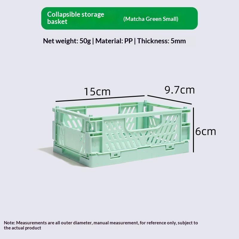 1Pcs Mini Foldable Storage Basket, Home Desktop Clutter Organizer Box, Portable Multi-Functional Solid Color Storage Basket