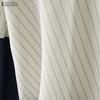 ZANZEA Women Casual Round Neck Loose Stripe Patchwork 3/4 Sleeve Blouse
