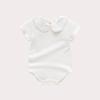 Off-White Cotton Baby Girl Romper - Versatile Summer One-Piece for 0-1 Year