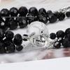 Empress Dowager Saturn Necklace: Punk Black Agate & Diamond Layered Choker for Women