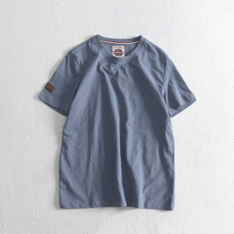 Export Short Sleeve Label Cutting Original Order Men's 100% Cotton T-shirt