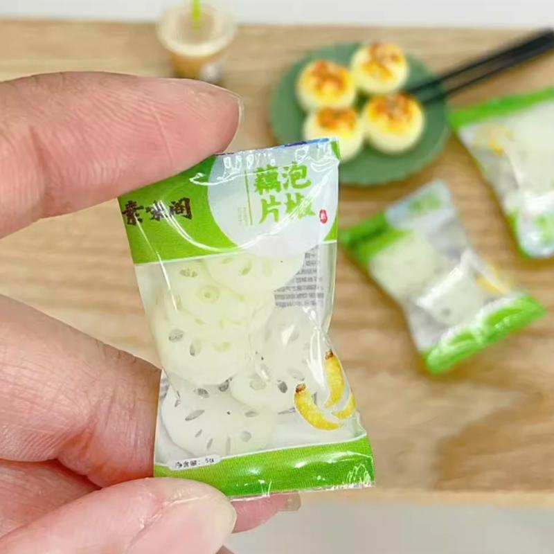 Mini Simulation Pickled Pepper Lotus Root Slice Model Miniature Baby House Life Scene Accessories Are Not Edible