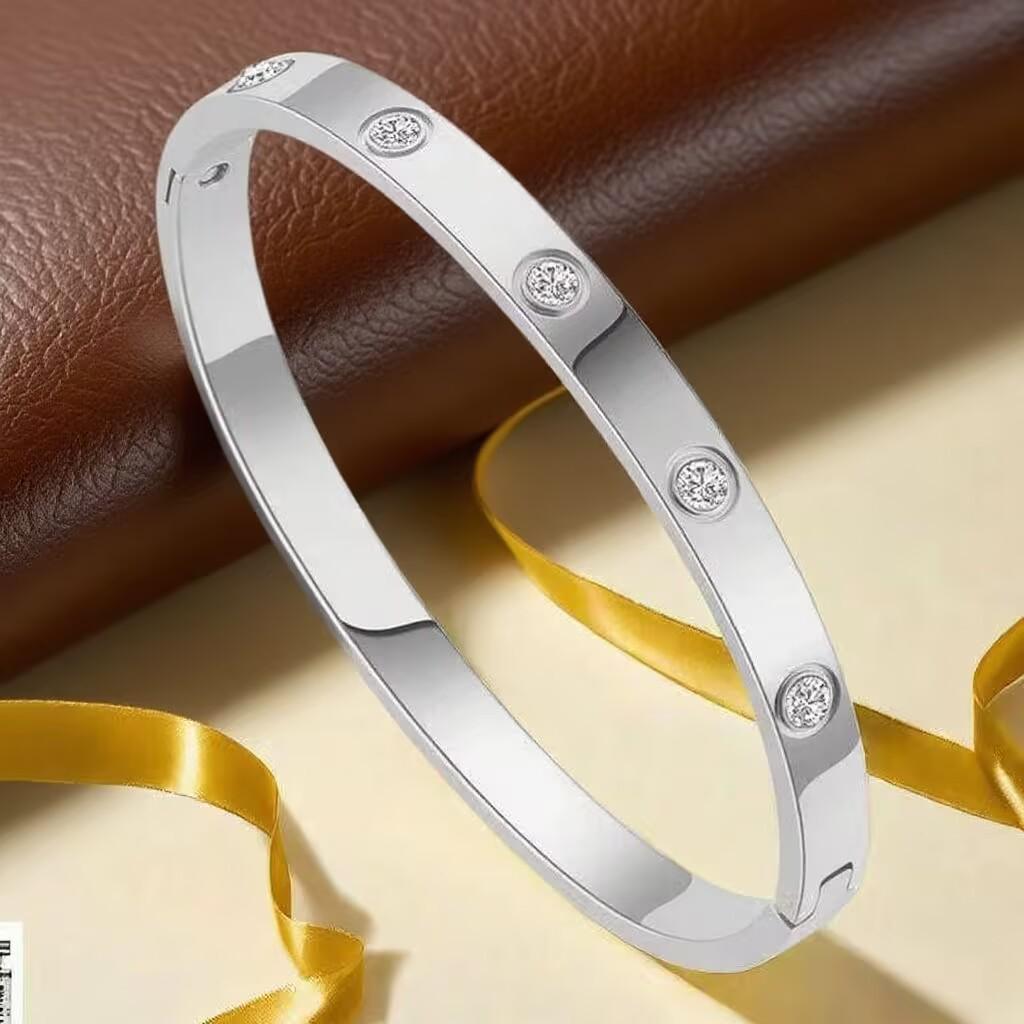 Women s High-End Titanium Steel Bracelet - Non-Fading, European & American Style Jewelry