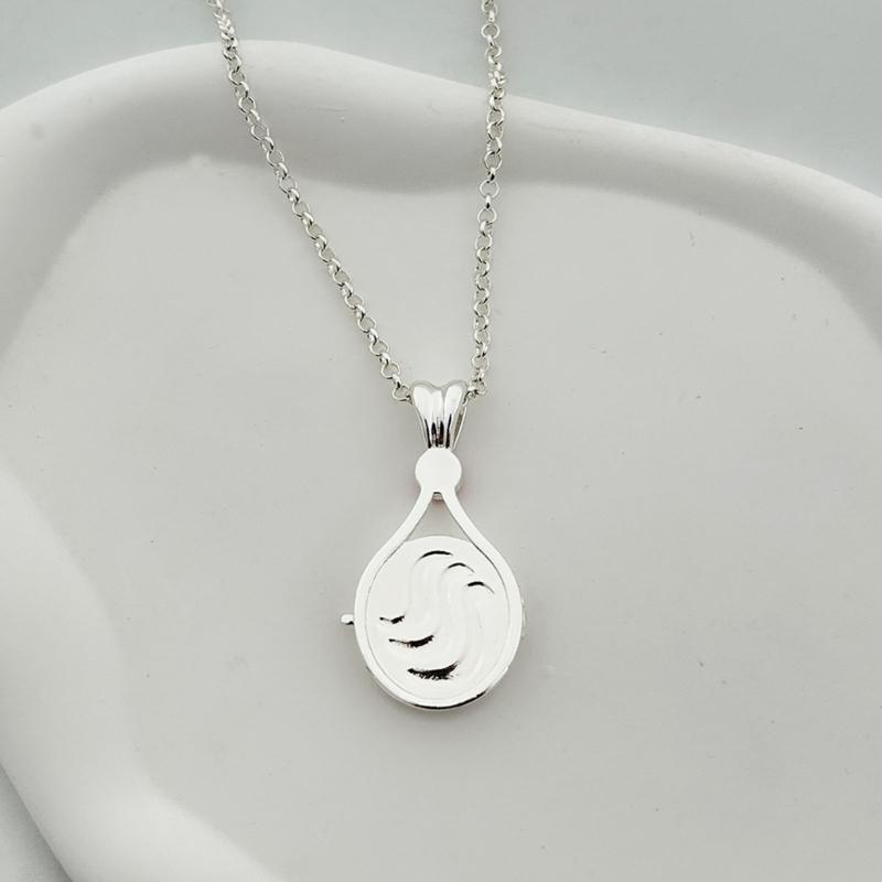 3-Color Opening and Closing Shell-shape Box Pendant Necklace Romantic Party Jewelry Fashion Clavicle Chain for Women