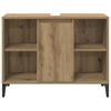 Bathroom Furniture Set with Shelf 3 pcs Artisan Oak Wood Based Material