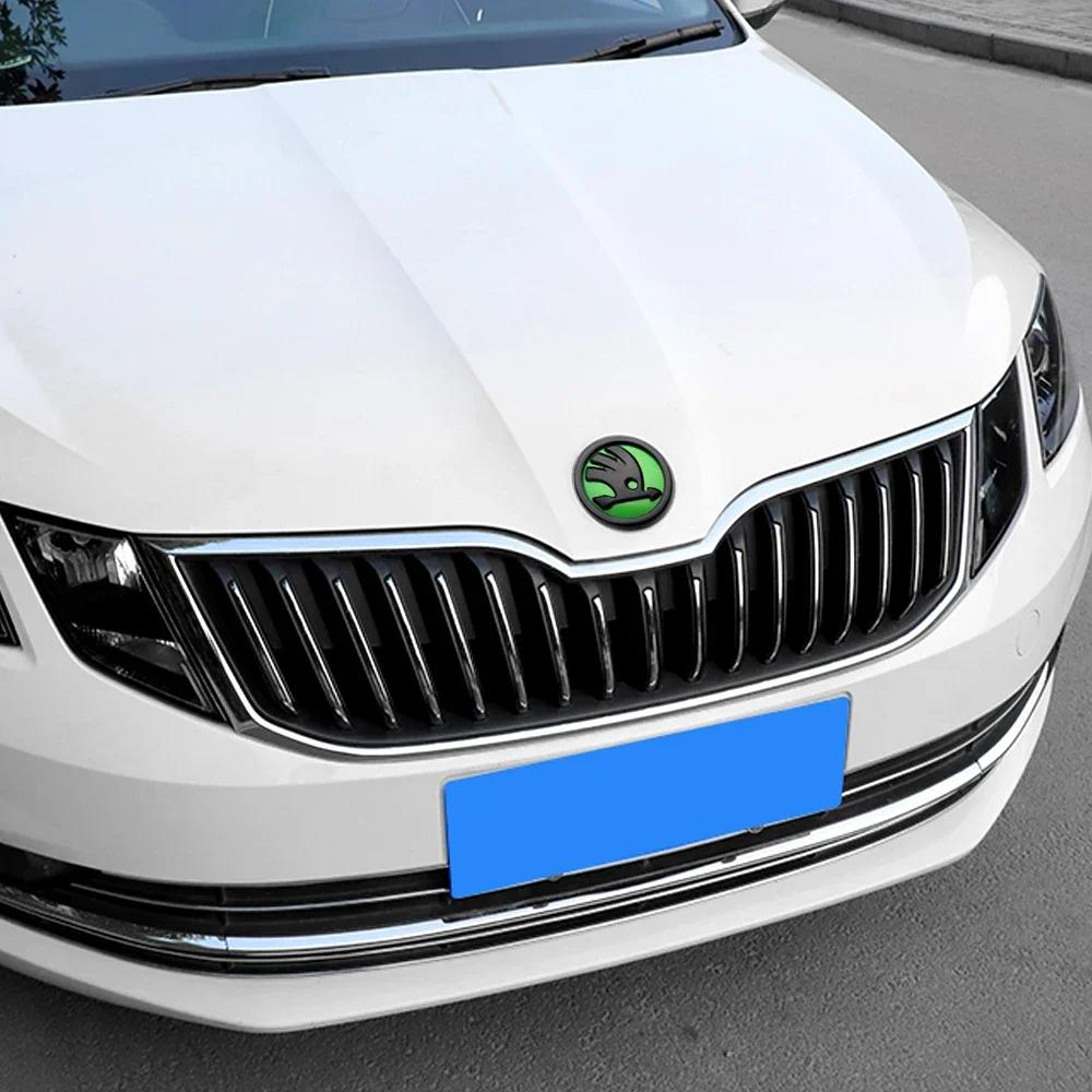 2025 Nový ABS 80/90/100mm Přední kapota auta Znak Kapota Znak Kufr Samolepka Pro Skoda Yeti Octavia Kamiq Fabia Kodiaq Rapid Karoq