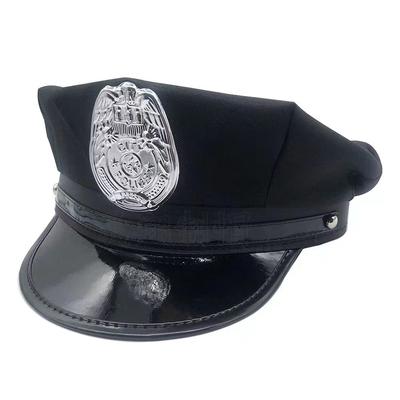 Sous-vêtements Sexy Chapeau de Police Chapeau Octogonal à Calotte Plate Cosplay Accessoires Amusants Chapeau de Police Américain Accessoires Femmes
