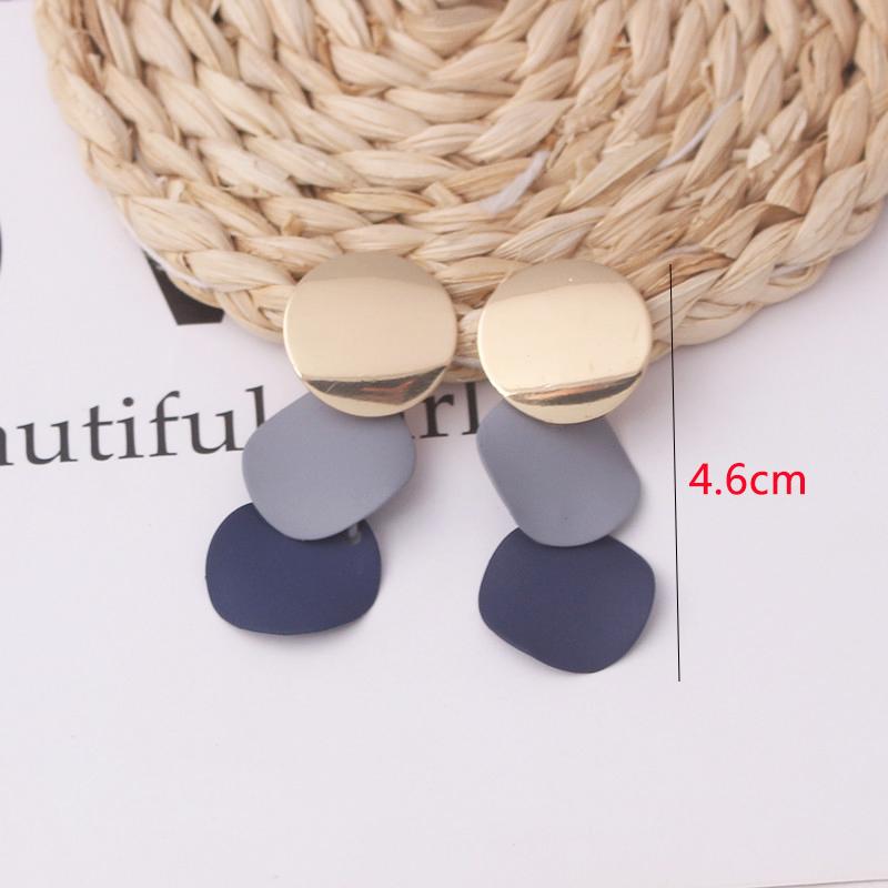 New Blue Color Geometric Earrings for Women Bohemian Flower Butterfly Pendants Female Dangle Earrings 2024 aretes de mujer