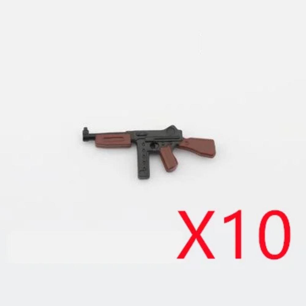 WWI WWII Building Blocks Soldiers Military Accessories Bomb Two-color Gun Mini Brick Weapons Gift Toy AKM Helmet RPG Grenad X026