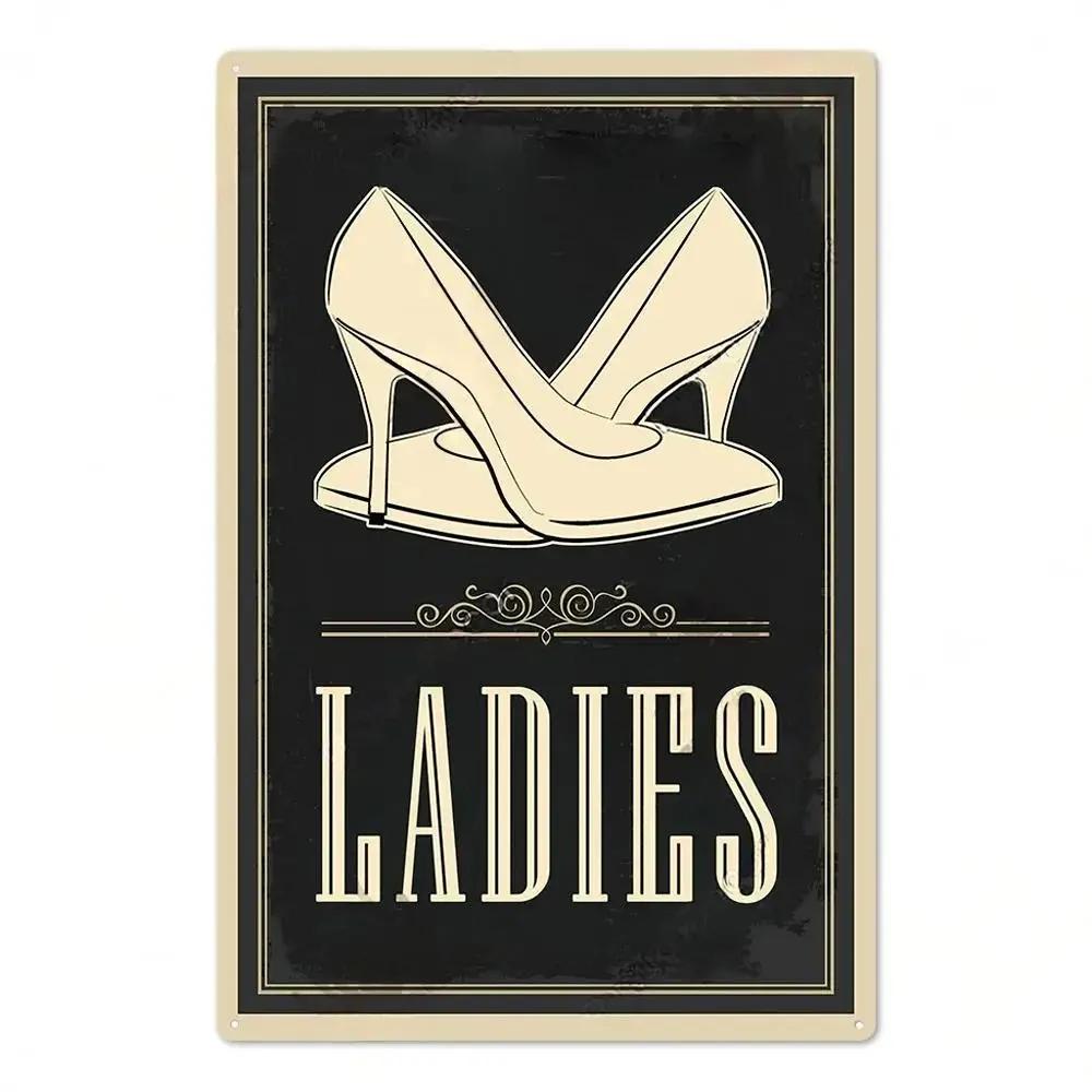 Vintage Funny WC Metal Sign Plaque - Lavatory Toilettes Design - Wall Art Perfect for Bar Club Bathroom Restroom Decoration