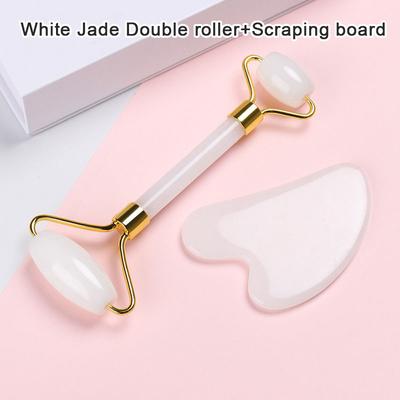 Rodillo de Jade Gua Sha, tablero antienvejecimiento, masaje facial, cuidado de belleza, herramientas adelgazantes